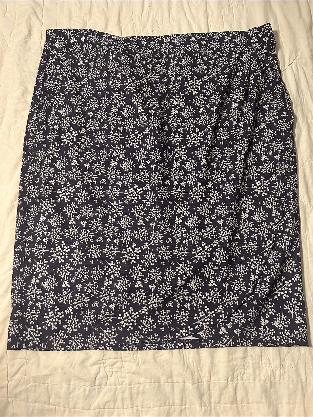 Rip Skirt XXL Navy Floral Pencil Skirt